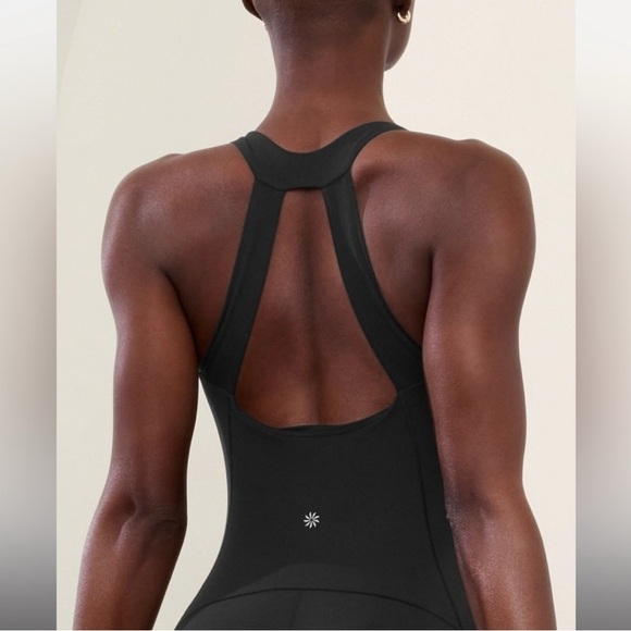 Athleta Transcend 7/8 Bodysuit Women’s Size Medium Yoga Athletic Workout Black - Picture 3 of 14